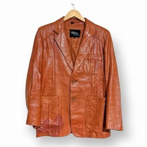 Vintage Wilsons Distressed Leather Blazer Jacket 38